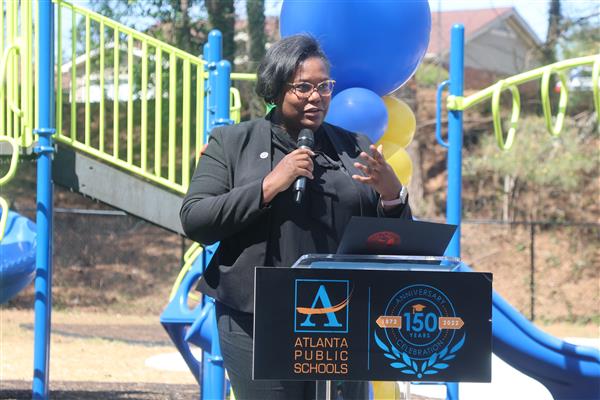 Board member Erica Mitchell